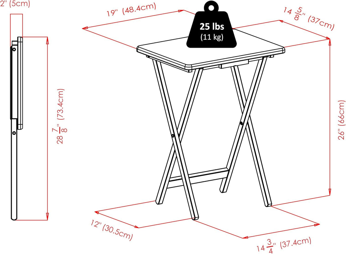 Alex 2-Pc Natural Solid Wood TV Table Set For Living Room