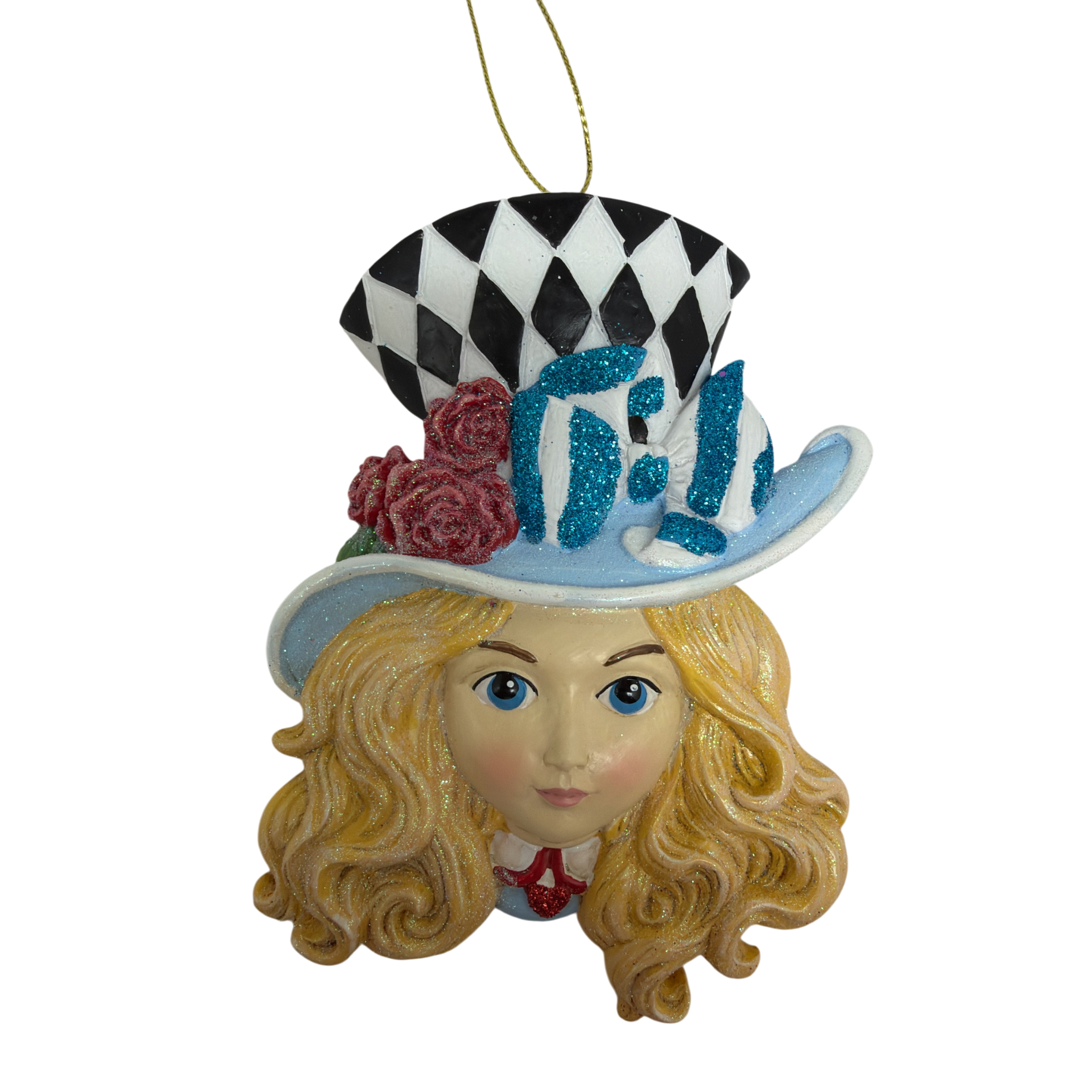 Alice - Alice in Wonderland Flat Back Character Head Ornament