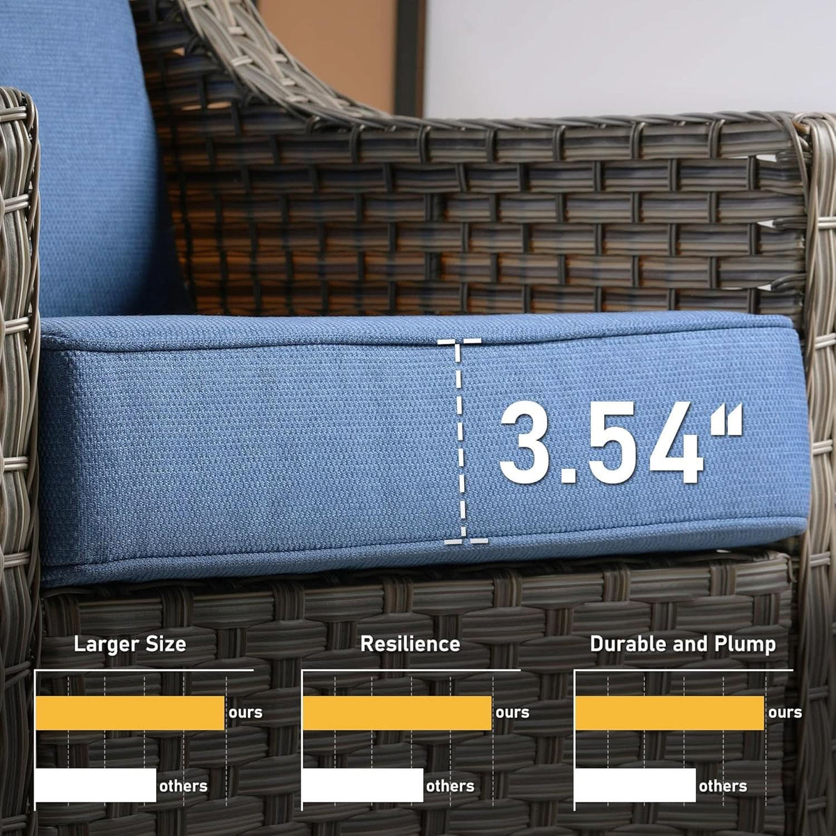 All Weather 5 Piece Outdoor Sofa Set with Swivel Rockers