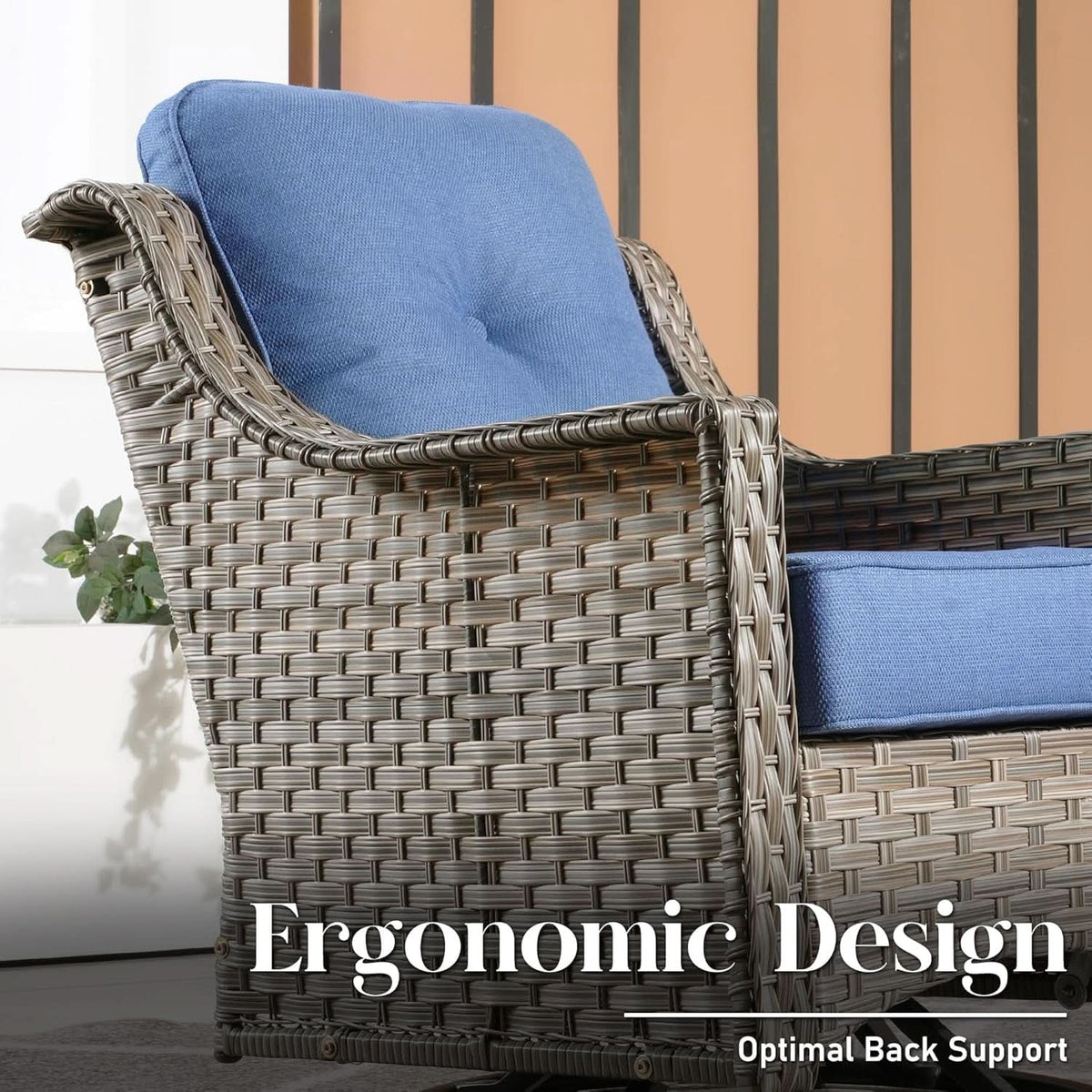 All Weather 5 Piece Outdoor Sofa Set with Swivel Rockers