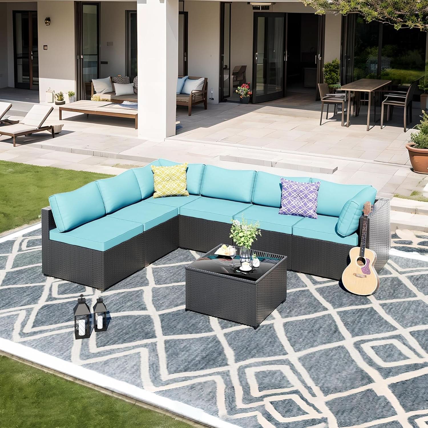 All-Weather Outdoor Sectional Sofa Set for Patios