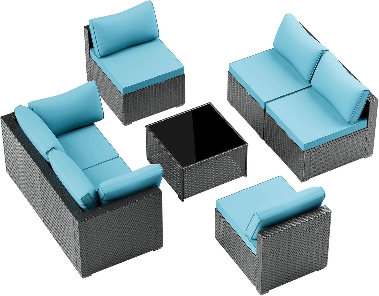 All-Weather Outdoor Sectional Sofa Set for Patios