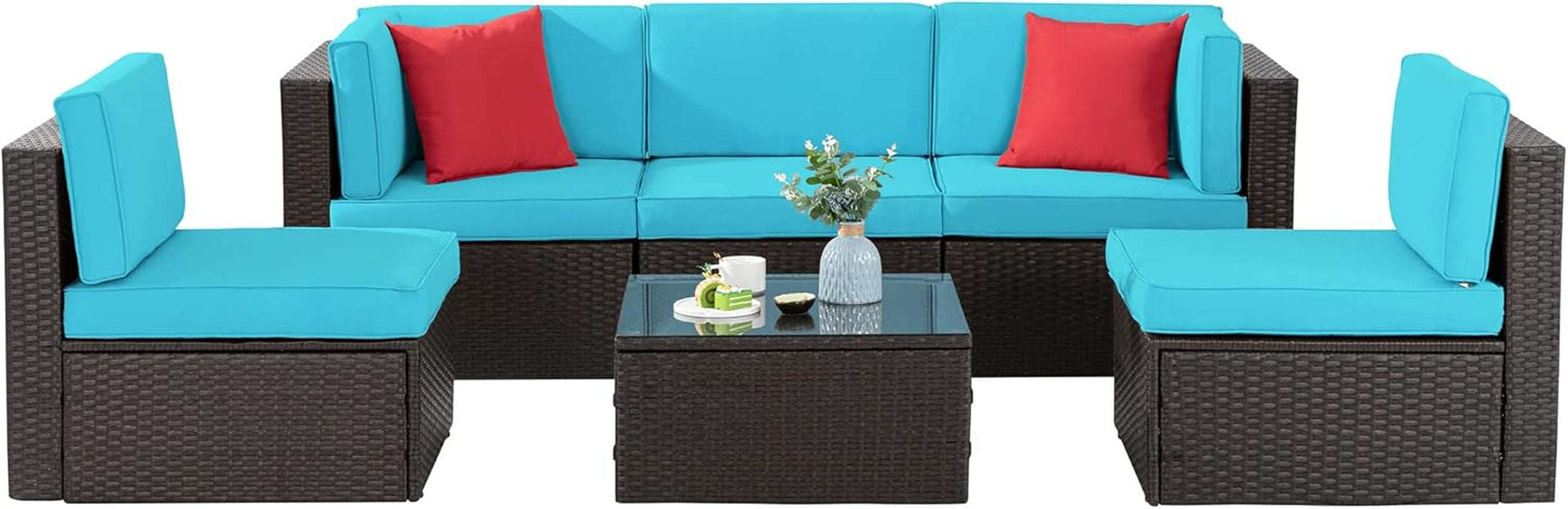 All-Weather Outdoor Sectional Sofa Set with Cushions