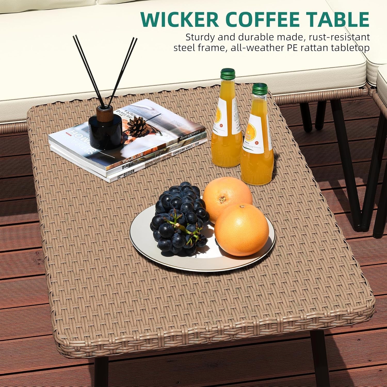 All Weather Wicker Patio Furniture Set with Cushions