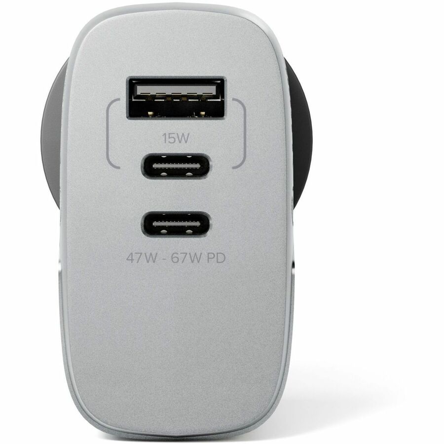 Alogic 3X67 Rapid Power 67W Multi-Country GaN Charger - 1 Pack - 120 V AC 230 V AC Input -