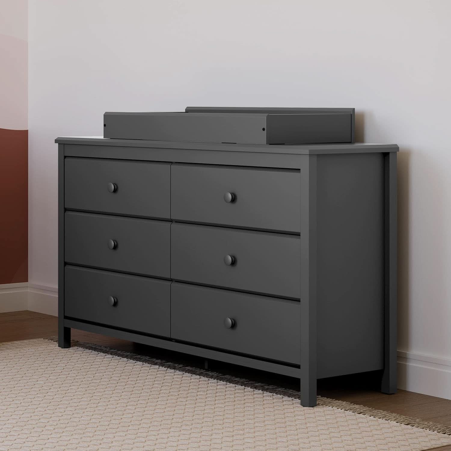 Alpine Gray 6 Drawer Dresser GREENGUARD Gold Certified