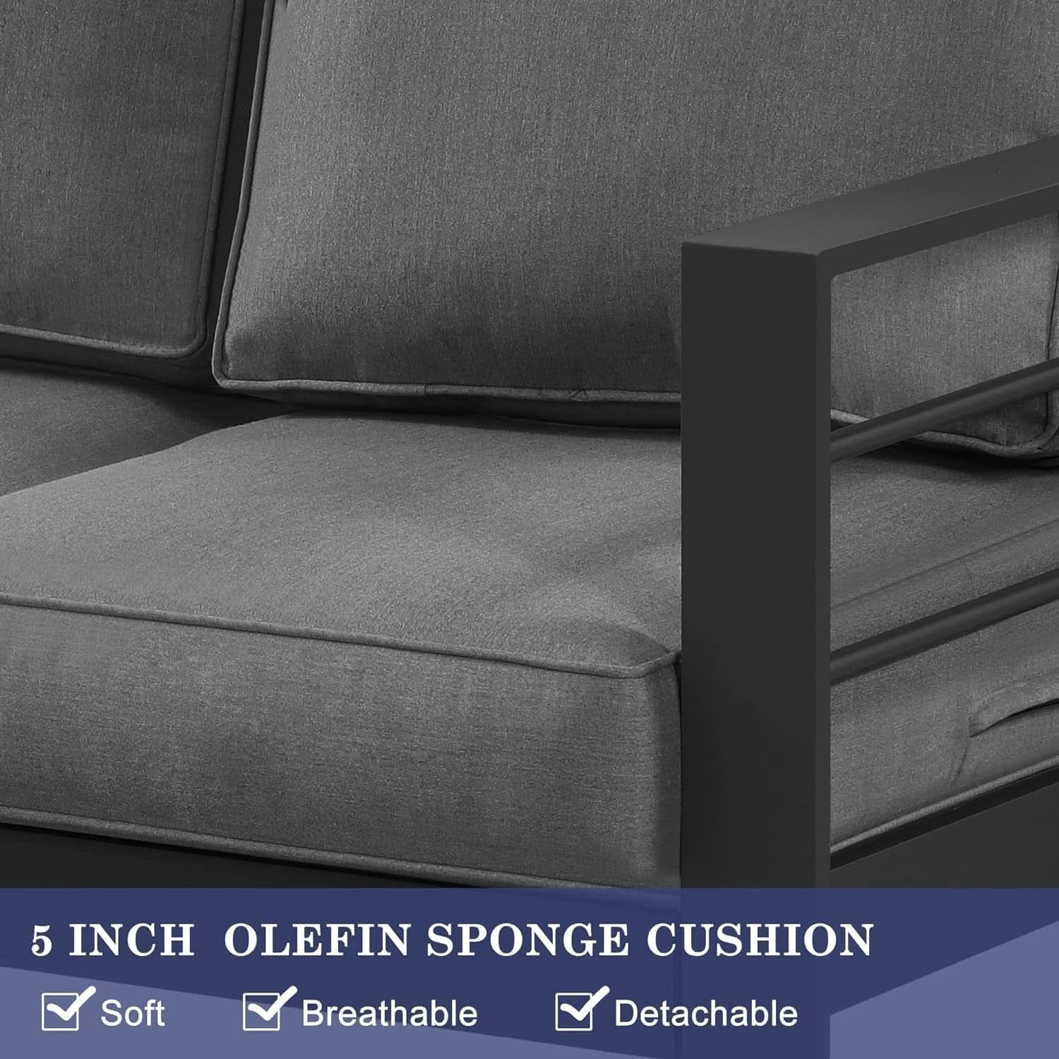 Aluminum Loveseat Sofa for All-Weather Outdoor Relaxation