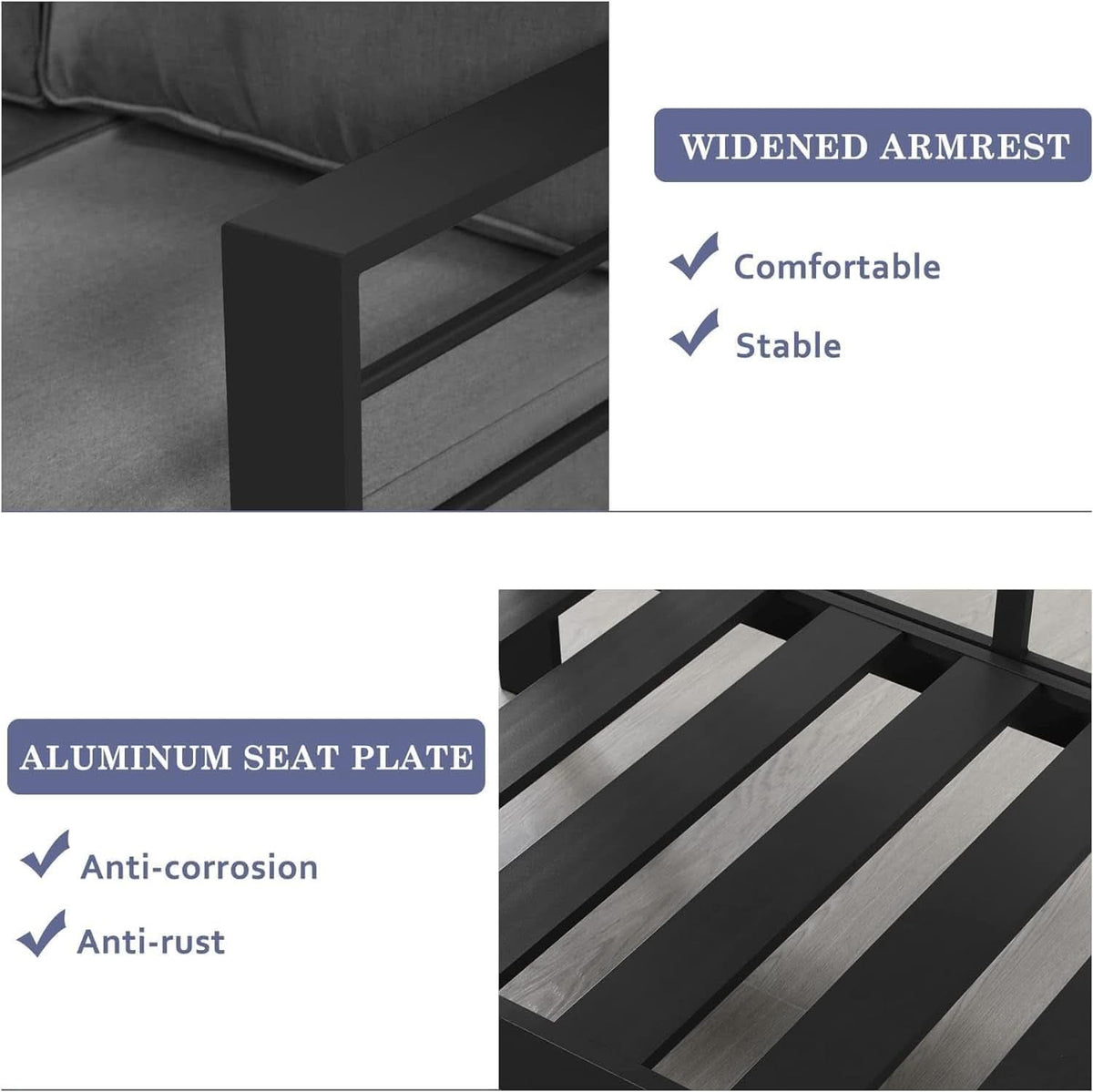 Aluminum Loveseat Sofa for All-Weather Outdoor Relaxation