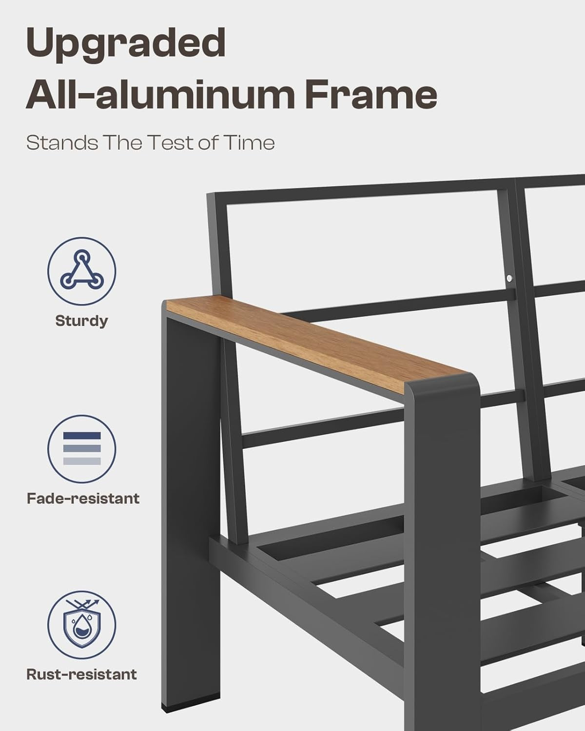 Aluminum Patio Furniture Set with Thick Cushions