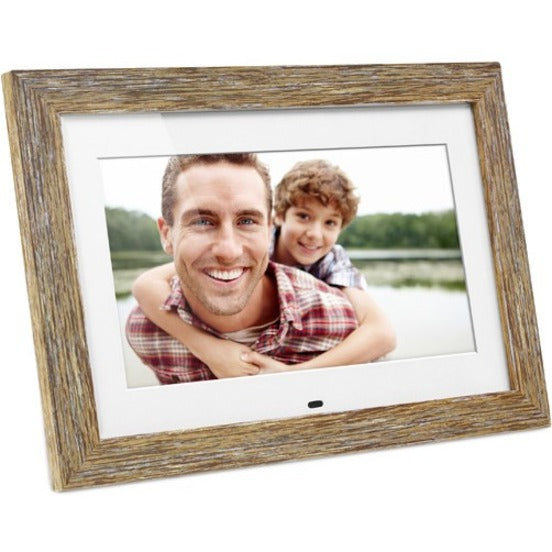 Aluratek 10 inch Distressed Wood Digital Photo Frame with Auto Slideshow Feature - 10"