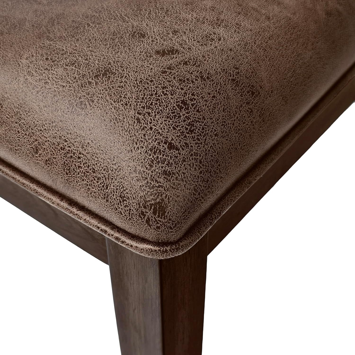 Amara Brown Upholstered Dining Chairs Cross Back Set Of 2
