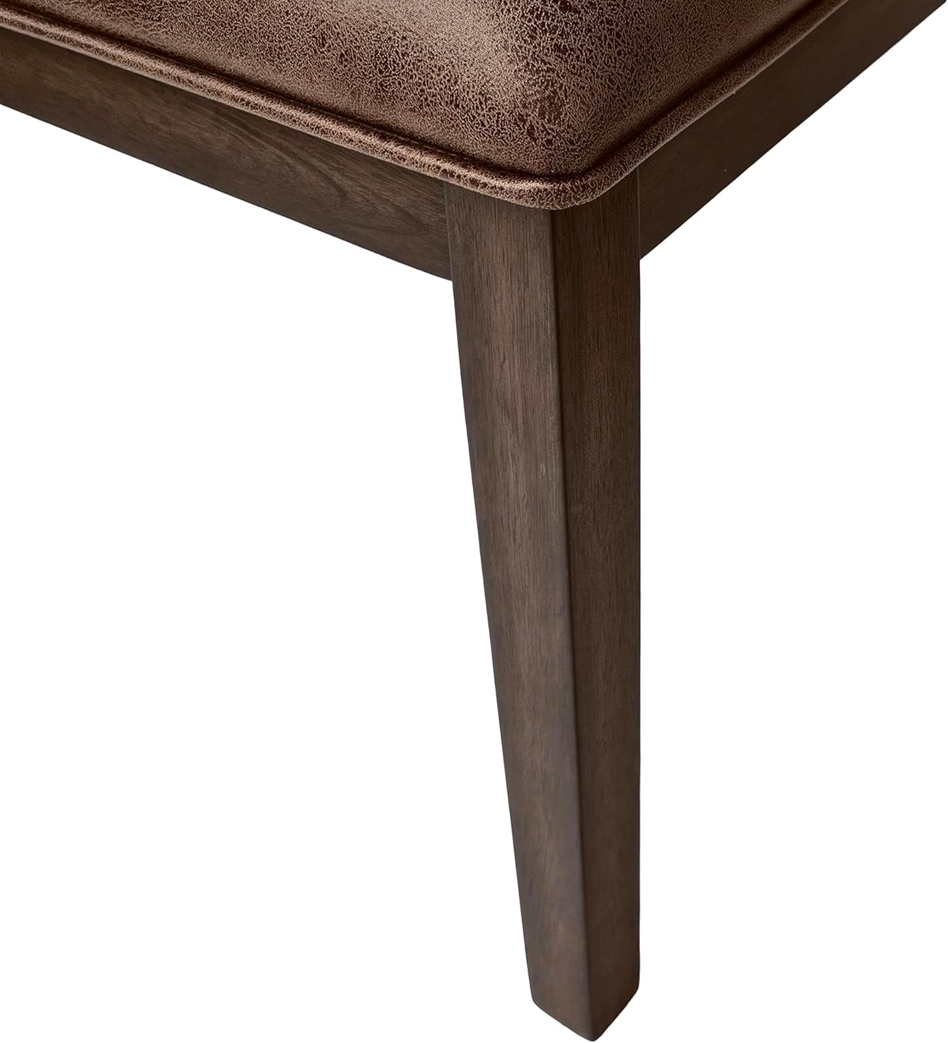 Amara Brown Upholstered Dining Chairs Cross Back Set Of 2