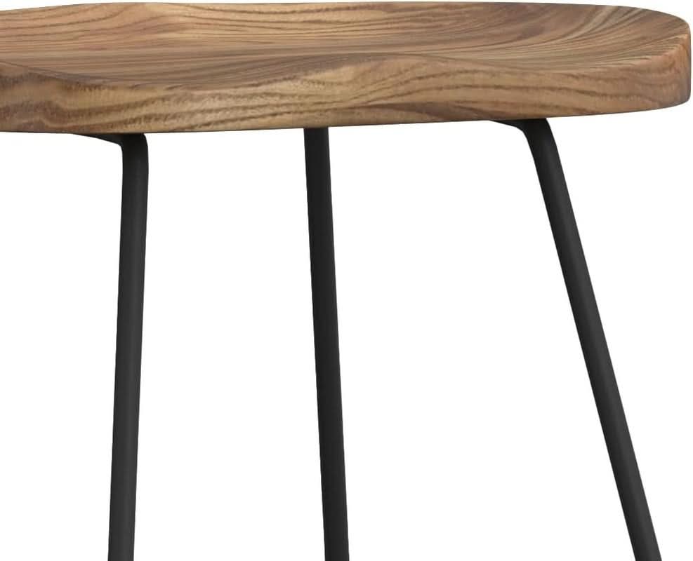 Amberly Natural 24 Inch Saddle Counter Height Bar Stool Set