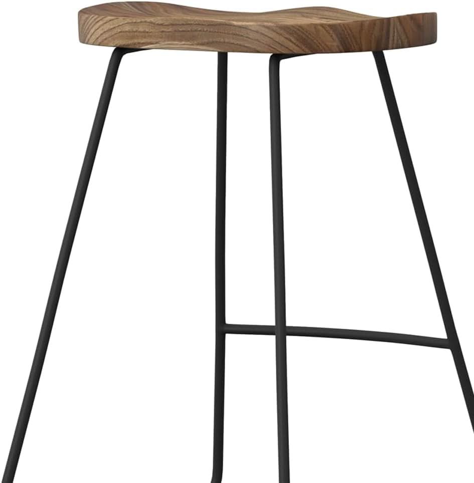 Amberly Natural 24 Inch Saddle Counter Height Bar Stool Set