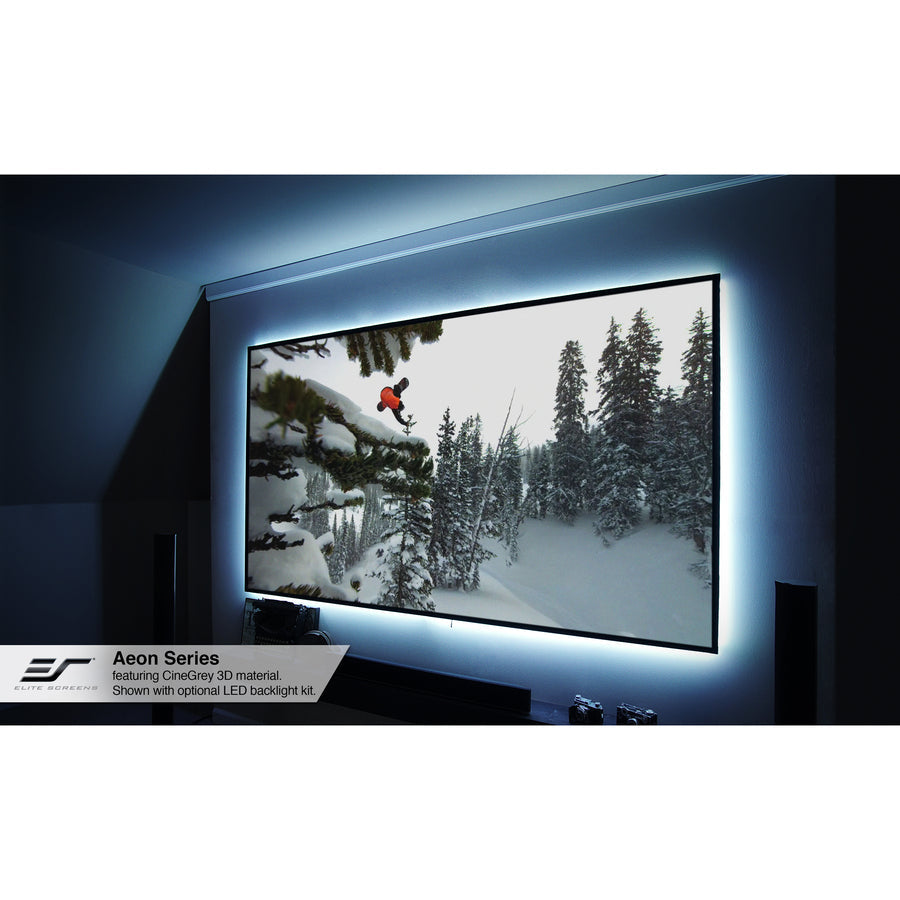 Ambient Light Rejecting Projection Screen - Elite AR92DHD3 Aeon 92" CineGrey 3D Fixed Frame 16:9 | TECISOFT