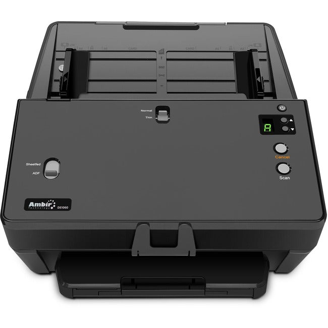 Ambir nScan 1060 multi-page high speed scanner - supports document, card, passport - 60ppm - duplex-color/B&W/greyscale - TWAIN - USB 3.0 - Black DS1060-AS