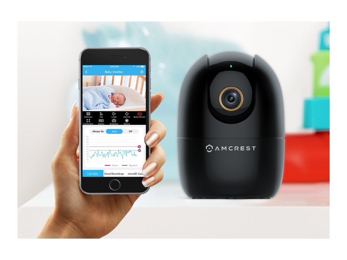 Amcrest SmartHome - Network surveillance camera - pan / tilt - indoor - color (Day&Night) - 4 MP - 2560 x 1440 - M12 mount - ASH41-B