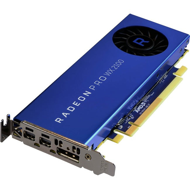 Amd Radeon Pro Wx 2100 - Graphics Card - Radeon Pro Wx 2100 - 2 Gb Gddr5 - Pcie 3.0 X16 - 2 X Mini Displayport, Displayport