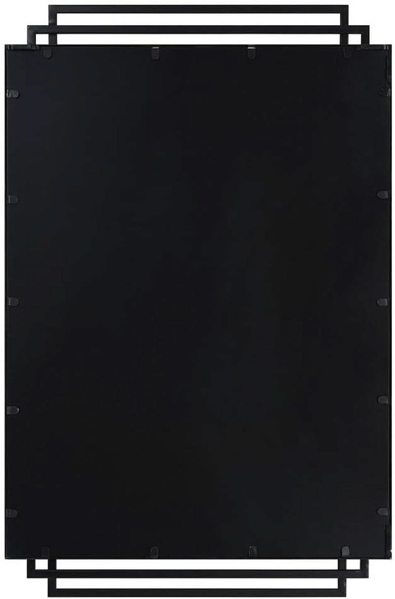 Amherst Matte Black Iron Mirror 36.5 Tall 23.75 Wide