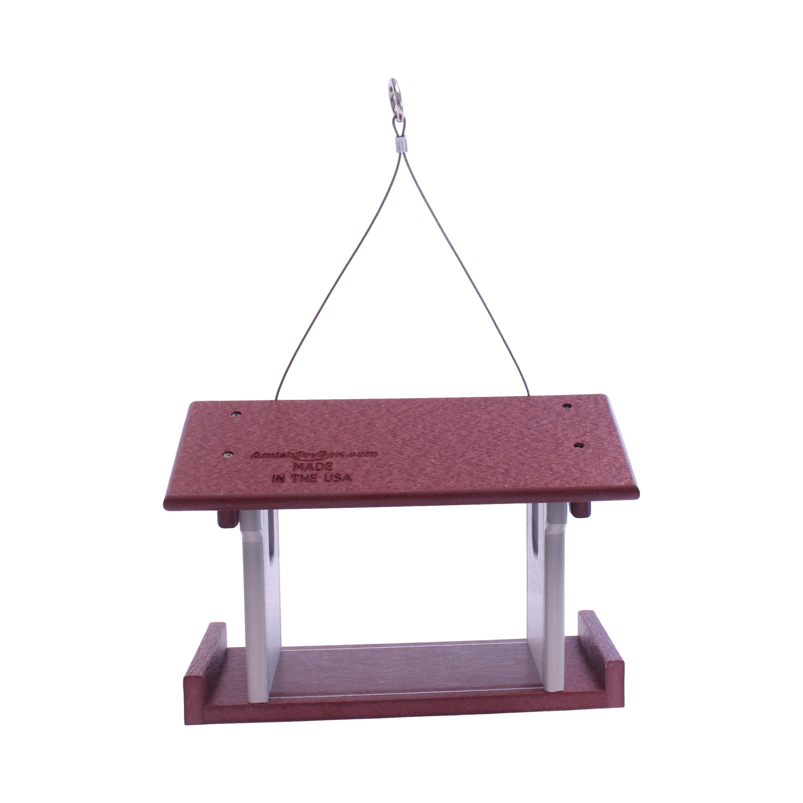 Amish-Made Bluebird Feeder, Made With Poly Lumber, For Feeding Mealworms
