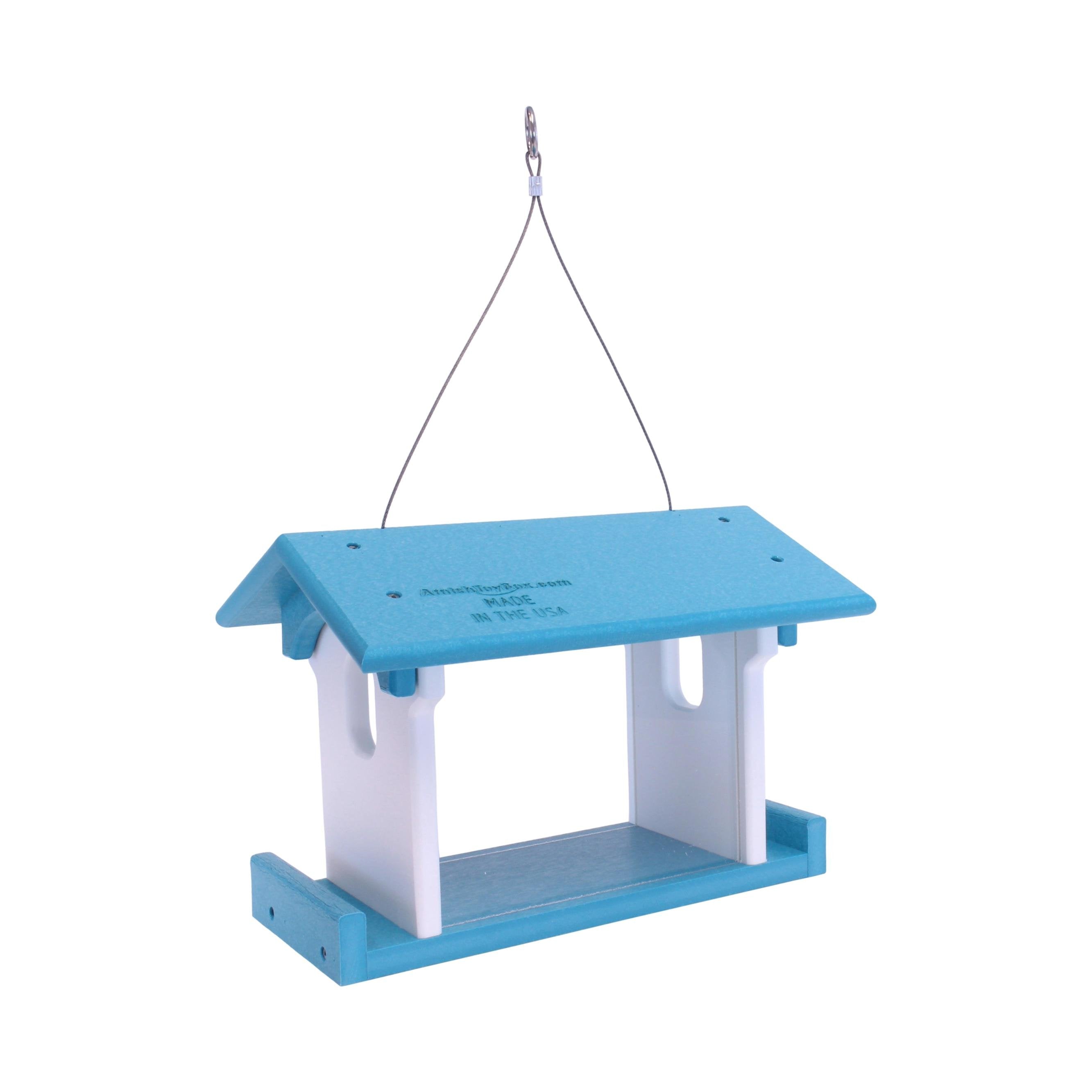 Amish-Made Bluebird Feeder, Made With Poly Lumber, For Feeding Mealworms