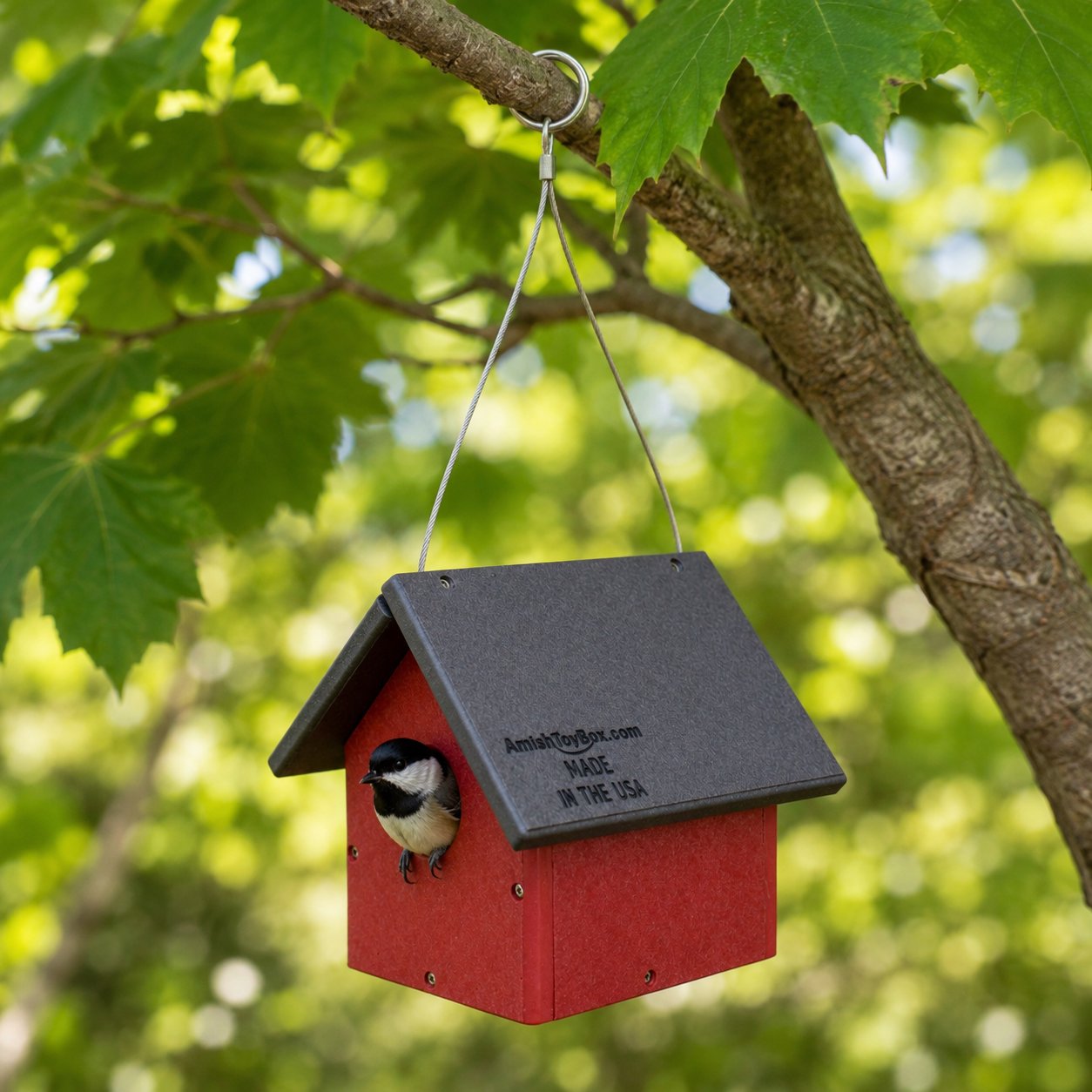 Amish-Made Chickadee or Wren House, Poly Lumber Bird House