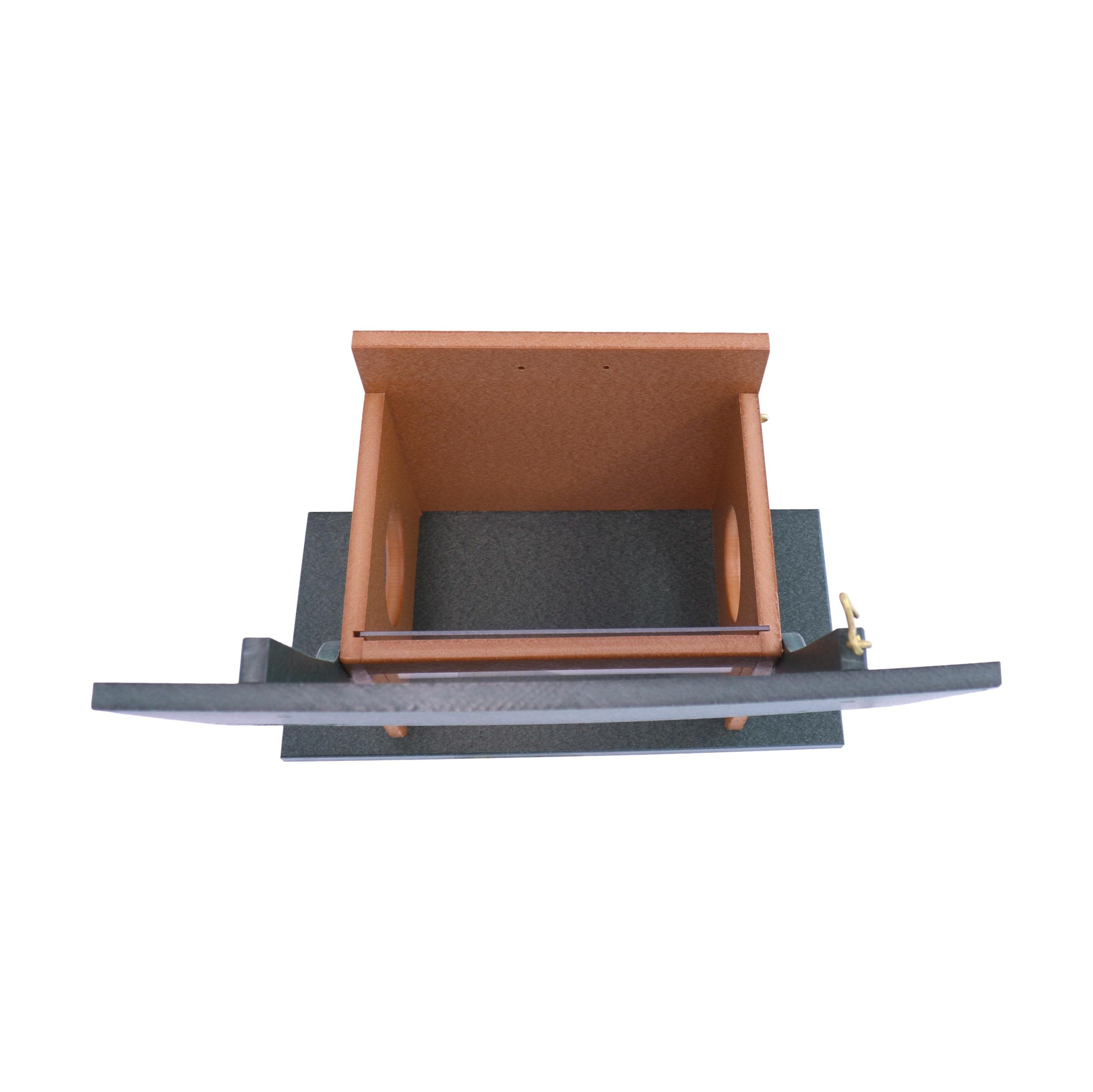 Amish-Made Squirrel Corn Feeder, Poly Lumber, Post-Mount Wildlife Feeder