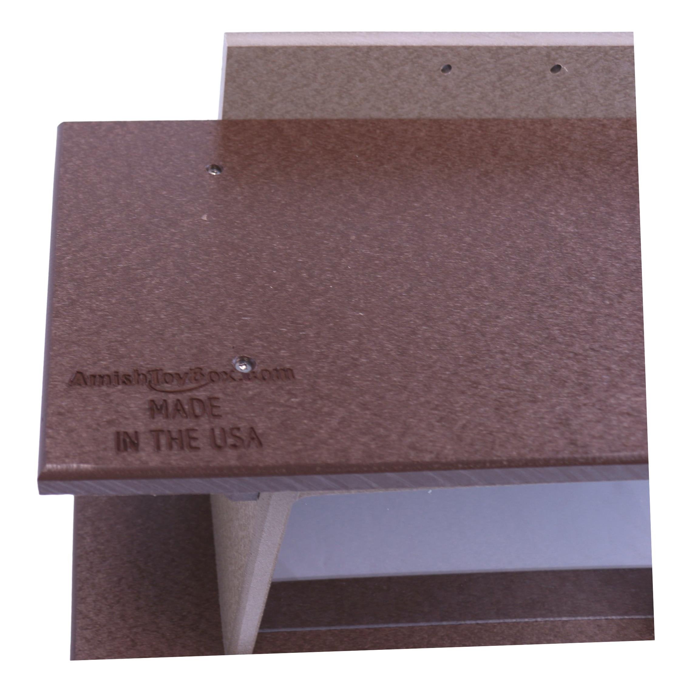 Amish-Made Squirrel Corn Feeder, Poly Lumber, Post-Mount Wildlife Feeder