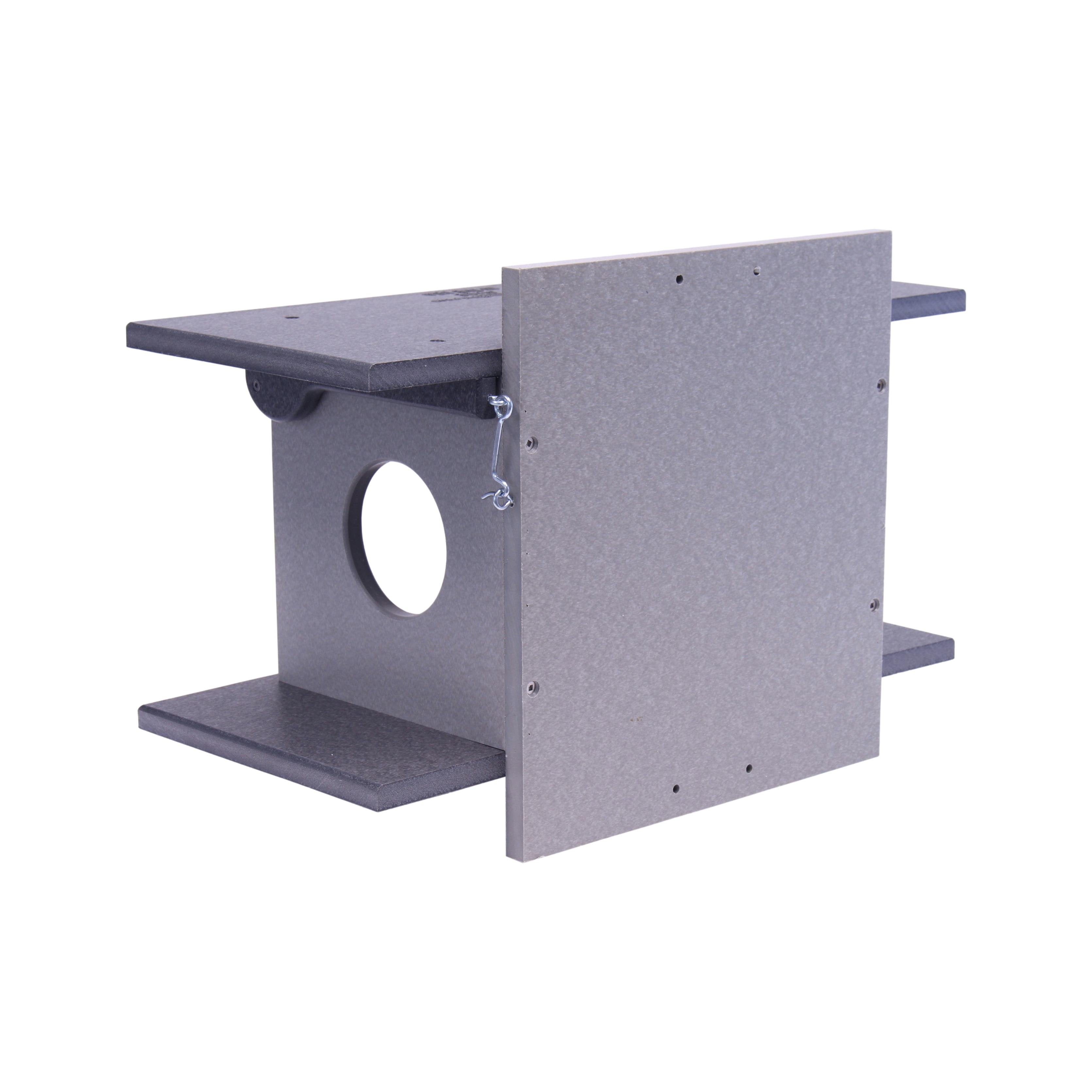 Amish-Made Squirrel Corn Feeder, Poly Lumber, Post-Mount Wildlife Feeder
