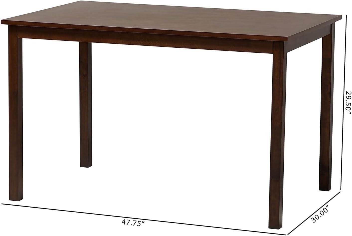 Andrew Modern Dining Table Dark Brown Hardwood Finish