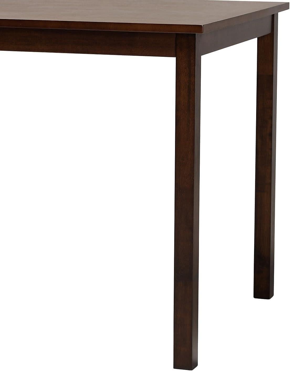 Andrew Modern Dining Table Dark Brown Hardwood Finish