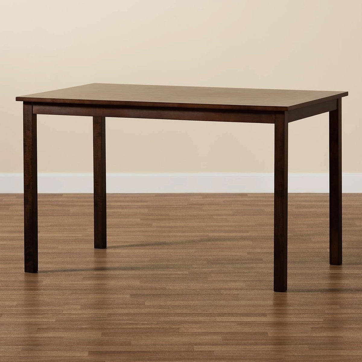 Andrew Modern Dining Table Dark Brown Hardwood Finish