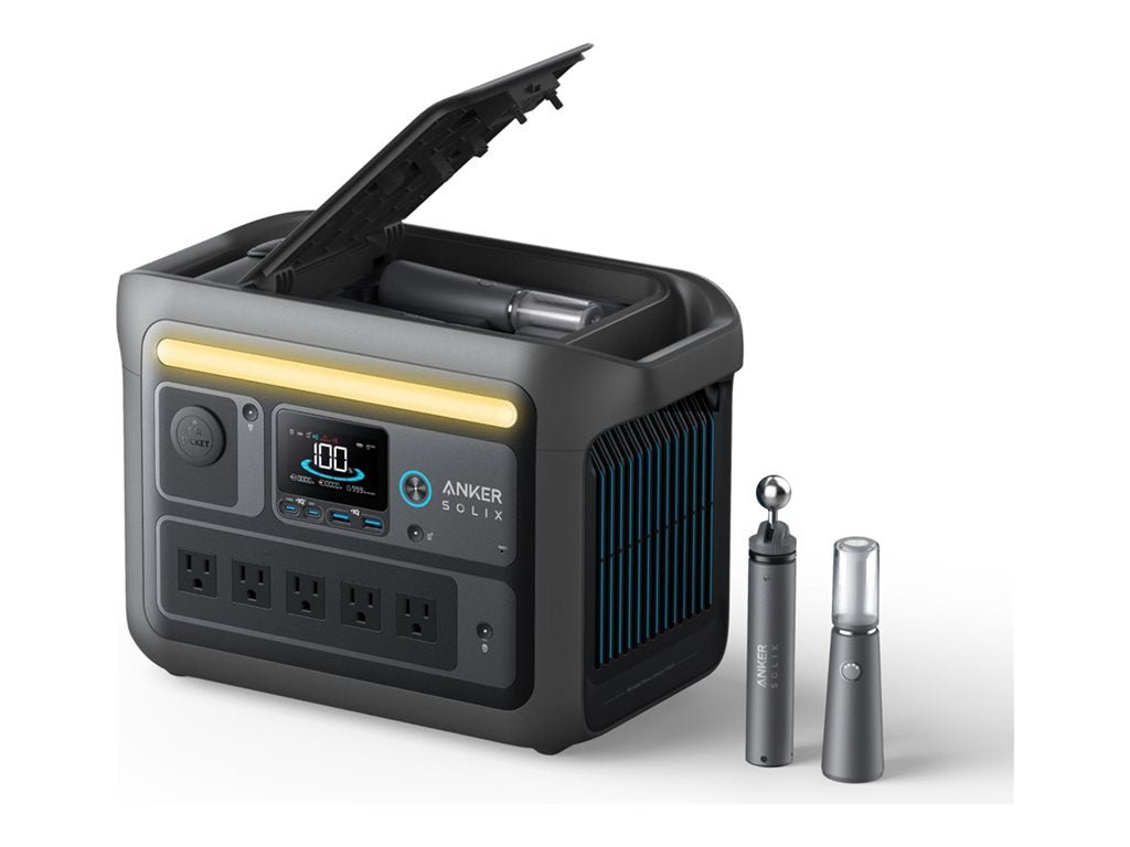 Anker SOLIX C800X - Portable power station - 1200 Watt - lithium iron phosphate - 768 Wh - Bluetooth, Wi-Fi - output