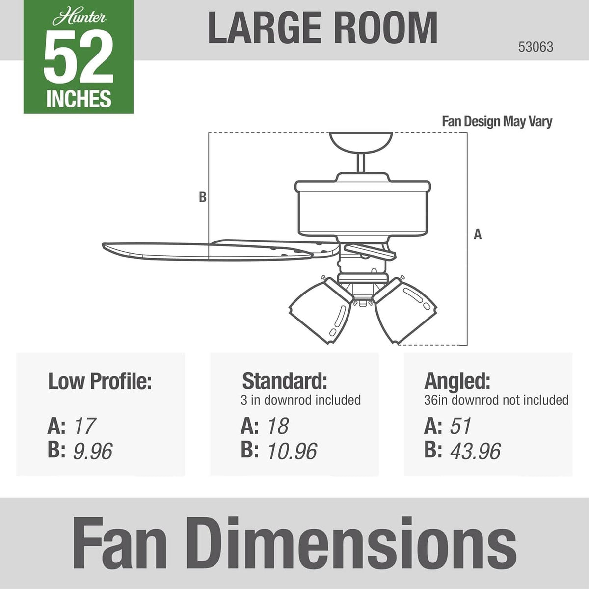 Antique Brass 52 Inch Ceiling Fan With LED Light Kit