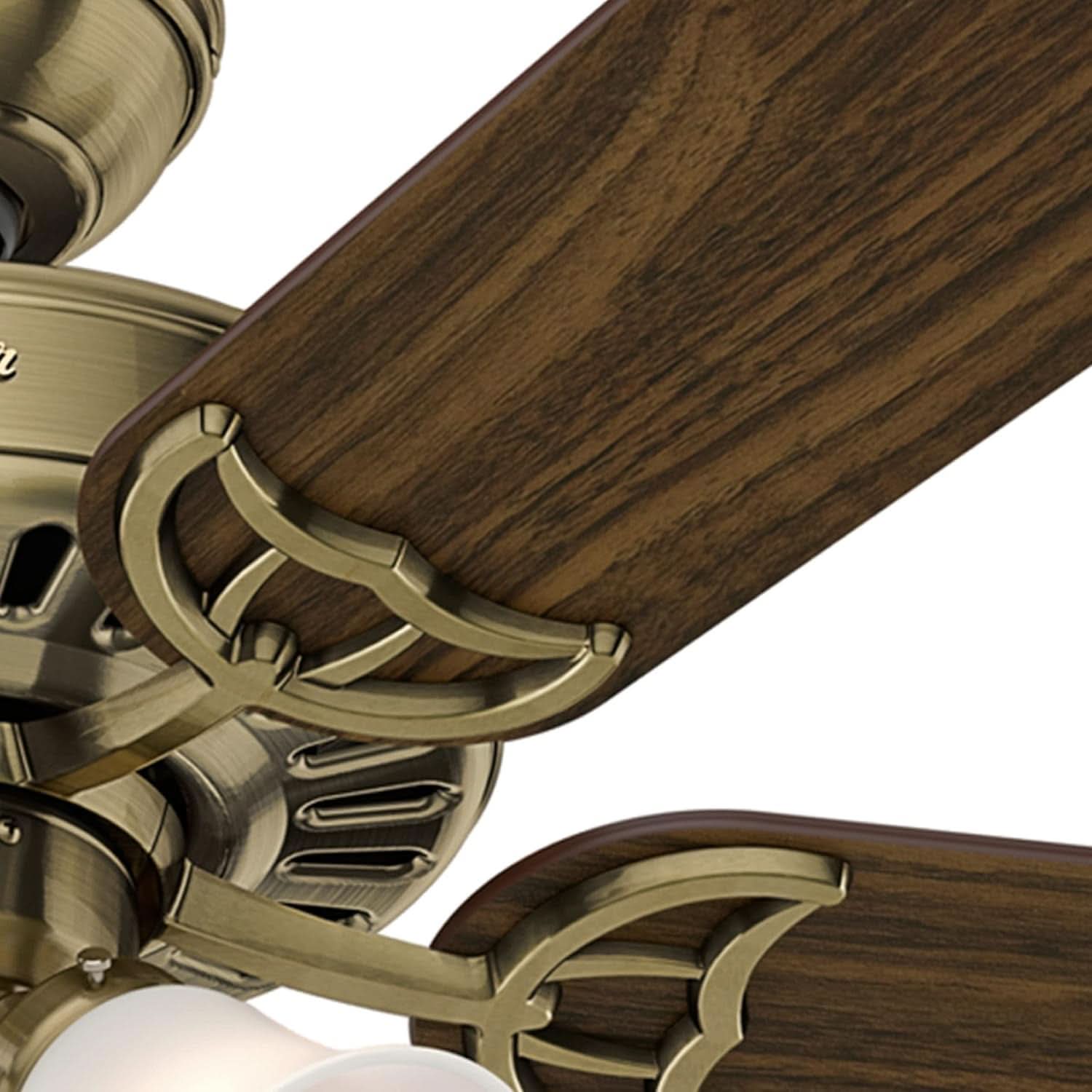 Antique Brass 52 Inch Ceiling Fan With LED Light Kit