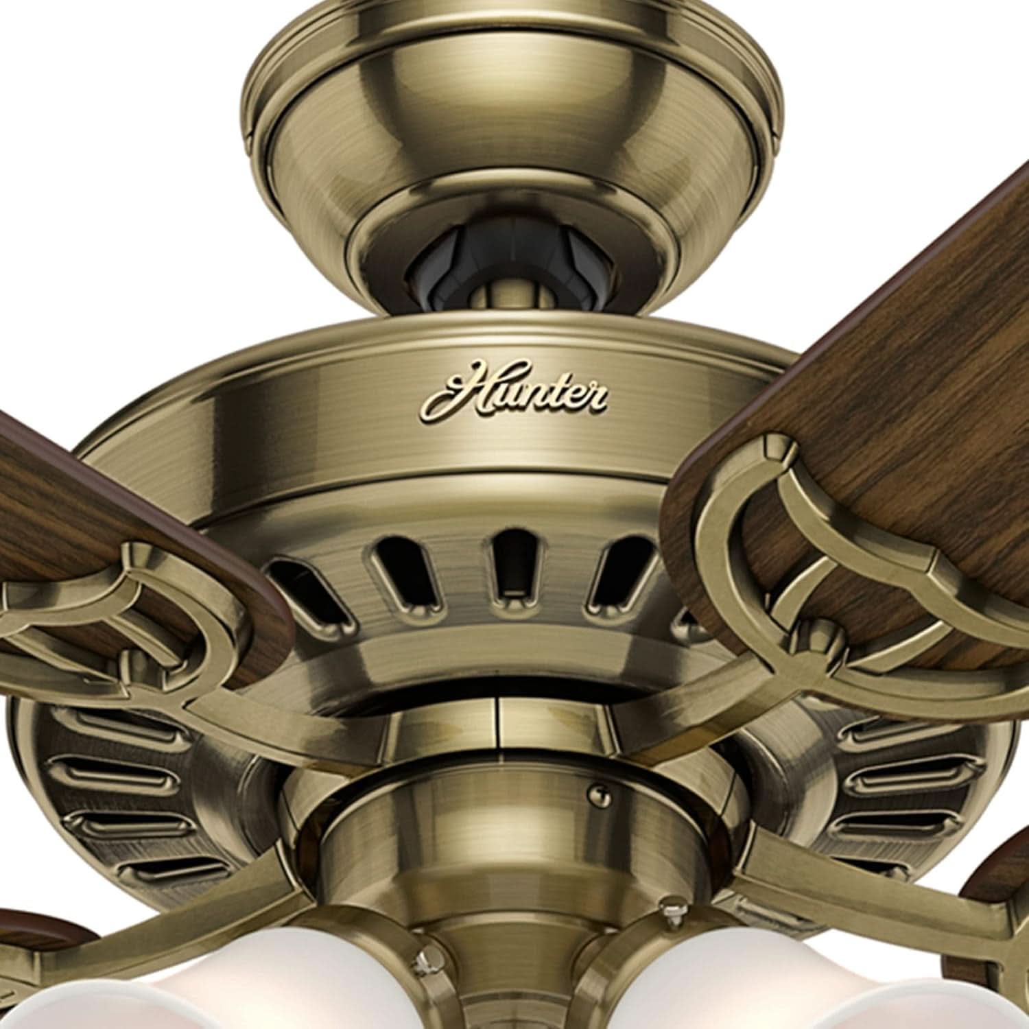 Antique Brass 52 Inch Ceiling Fan With LED Light Kit