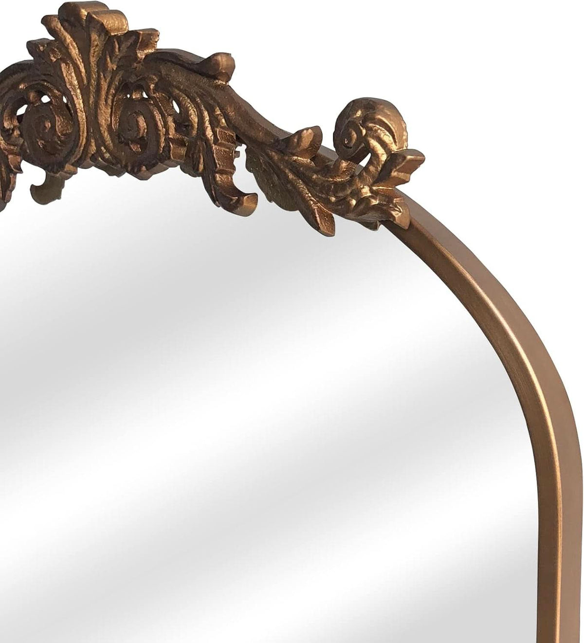 Antique Gold Baroque Arched Wall Mirror 19x27 Decor