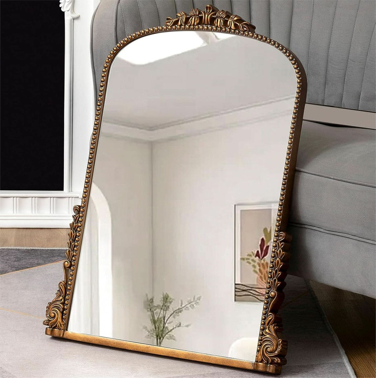Antique Gold Baroque Wall Mirror 31.5 Inch By 23.6 Inch