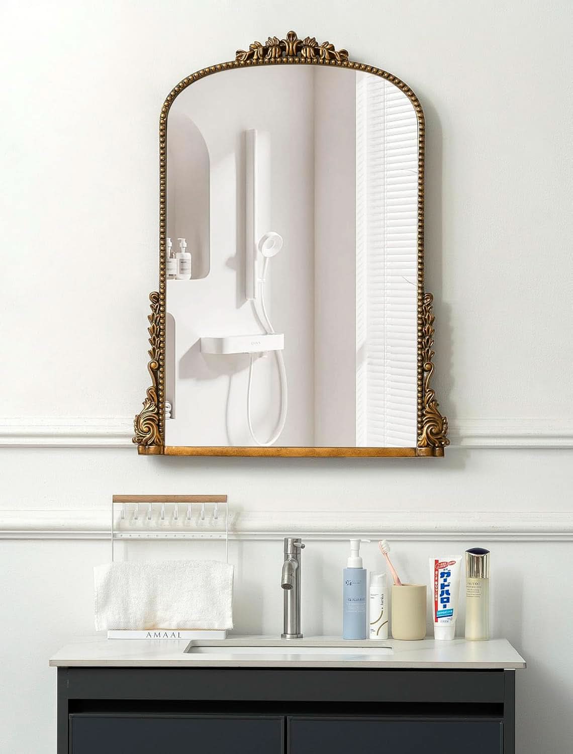 Antique Gold Baroque Wall Mirror 31.5 Inch By 23.6 Inch