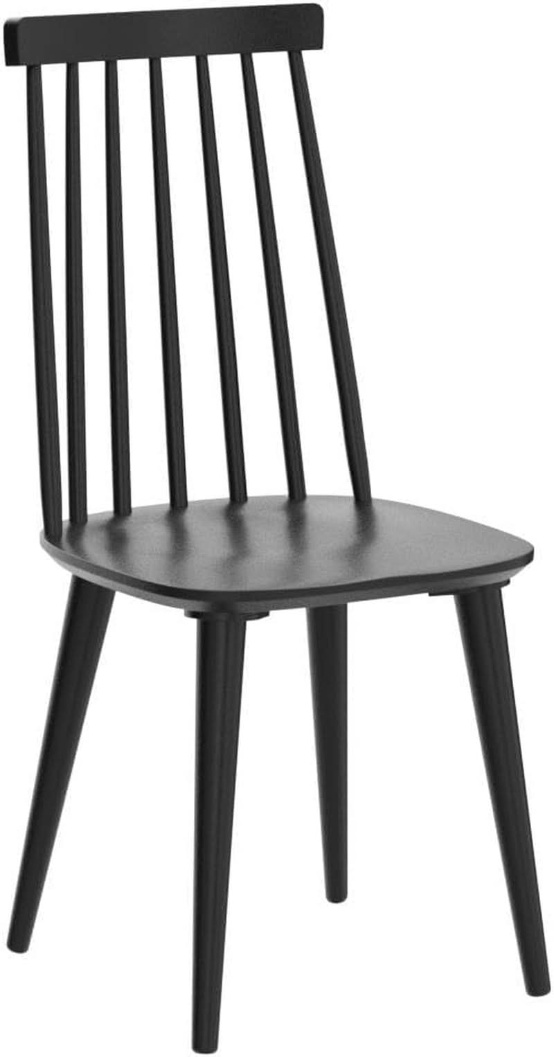 Antique Walnut Hardwood Spindle Back Dining Chairs
