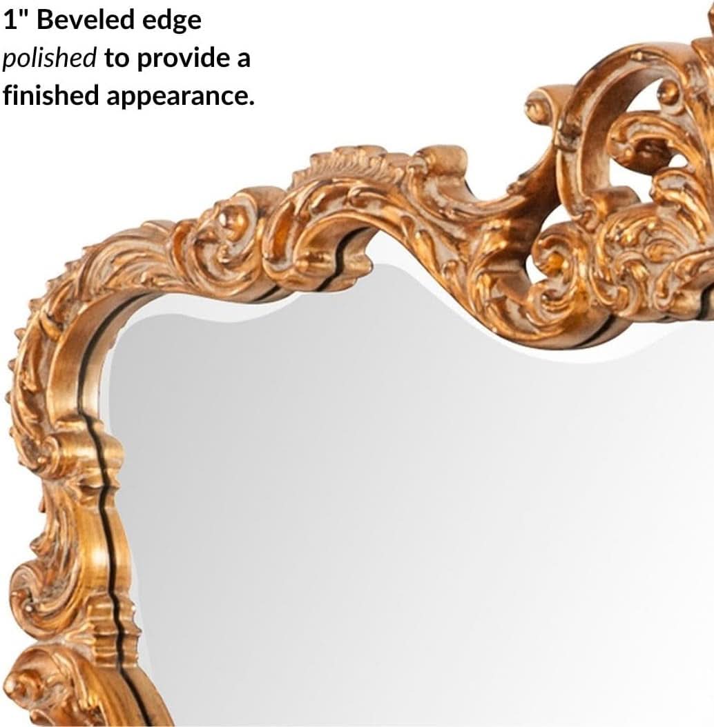 Antiqued Talida 27 X 38 Inch Gold Leaf Wall Mirror