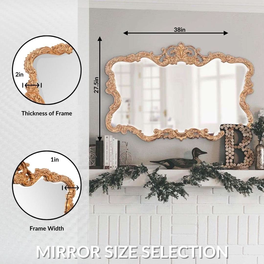 Antiqued Talida 27 X 38 Inch Gold Leaf Wall Mirror