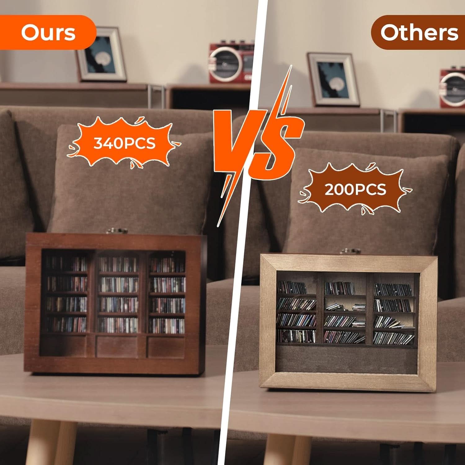 Anxiety Bookshelf Miniature Library Display Cabinet Books