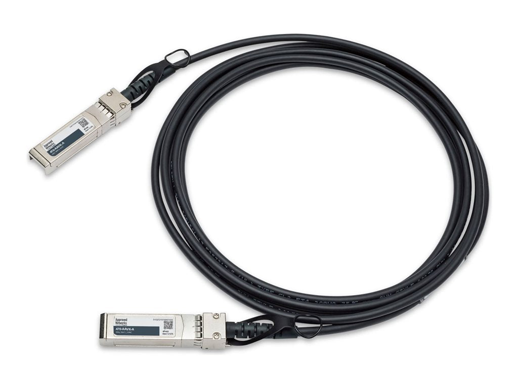 Approved Networks - 10GBase-CU direct attach cable - SFP+ to SFP+ - 1.6 ft - twinaxial - passive, solid - for Dell Networking 470-AAVK-A