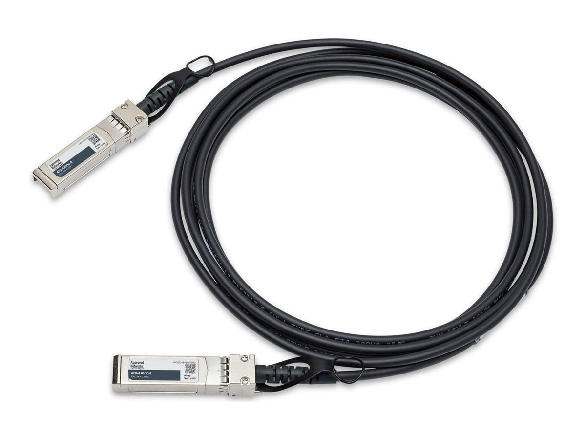 Approved Networks - 10GBase-CU direct attach cable - SFP+ to SFP+ - 1.6 ft - twinaxial - passive, solid - for Dell Networking 470-AAVK-A
