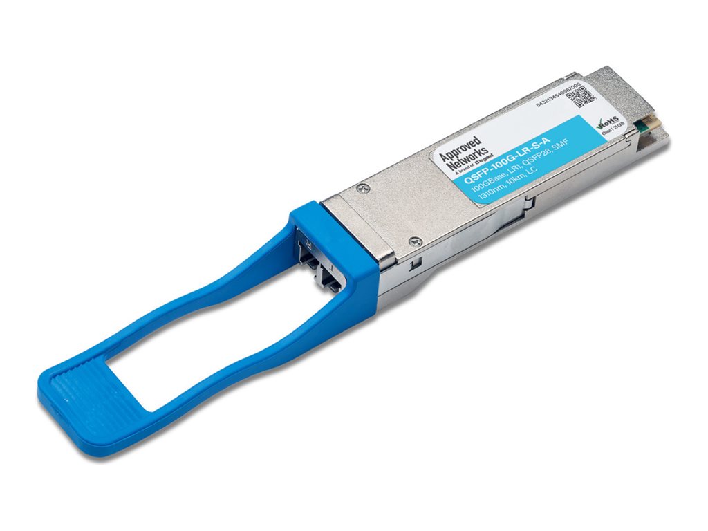 Approved Networks - QSFP28 transceiver module (equivalent to: Cisco QSFP-100G-LR-S) - 100GbE - 100GBase-LR1 - LC