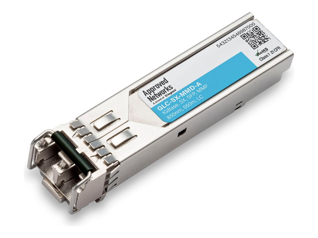Approved Networks - SFP (mini-GBIC) transceiver module (equivalent to: Cisco GLC-SX-MMD) - 1GbE - 1000Base-SX - LC multi-mode GLC-SX-MMD-A