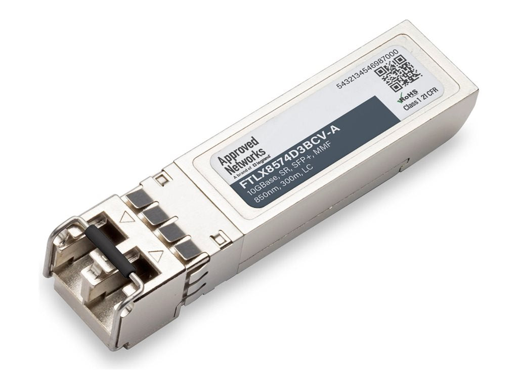 Approved Networks - SFP+ transceiver module (equivalent to: Finisar FTLX8574D3BCV) - 10GbE - 10GBase-SR - LC multi-mode