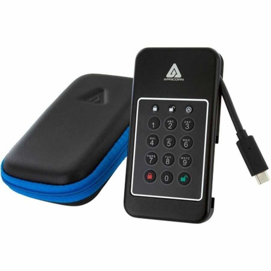 Apricorn Aegis 500 GB Portable Hard Drive - External - PCI Express NVMe - Desktop PC Devic