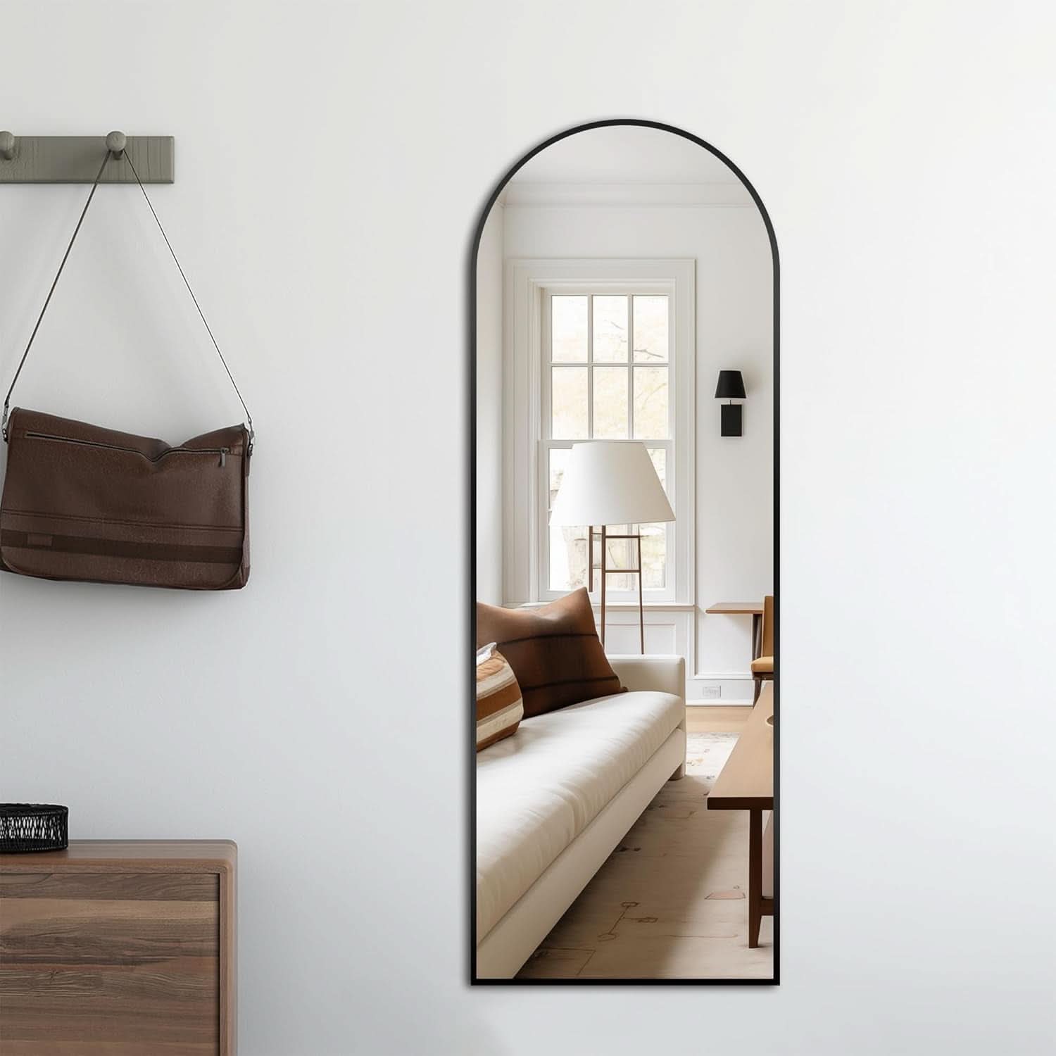 Arched Full Length Standing Mirror 56x20 Large Floor Mirror